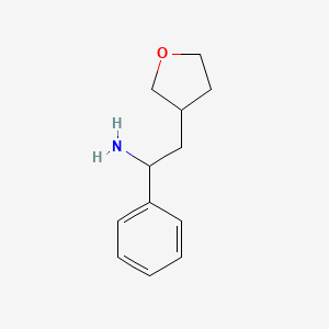 molecular formula C12H17NO B1428350 2-(Oxolan-3-yl)-1-phenylethan-1-amine CAS No. 1339699-57-8