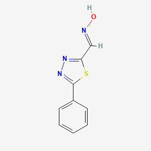 molecular formula C9H7N3OS B14283521 (NE)-N-[(5-phenyl-1,3,4-thiadiazol-2-yl)methylidene]hydroxylamine 