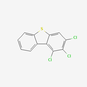 molecular formula C12H5Cl3S B14283543 Dibenzothiophene, trichloro- CAS No. 133346-85-7