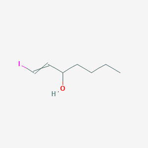 molecular formula C7H13IO B14283587 1-Iodohept-1-en-3-ol CAS No. 138102-06-4