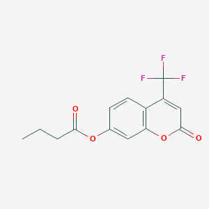 molecular formula C14H11F3O4 B142836 4-(三氟甲基)炔基丁酸酯 CAS No. 141573-64-0