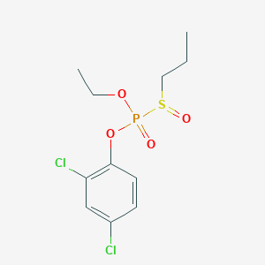 molecular formula C11H15Cl2O4PS B14283633 2,4-Dichloro-1-[ethoxy(propylsulfinyl)phosphoryl]oxybenzene CAS No. 138144-99-7