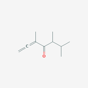 molecular formula C10H16O B14283649 3,5,6-Trimethylhepta-1,2-dien-4-one CAS No. 140846-88-4