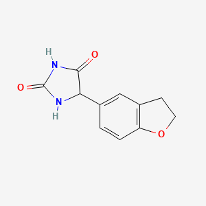 molecular formula C11H10N2O3 B1428366 5-(2,3-二氢-1-苯并呋喃-5-基)咪唑烷-2,4-二酮 CAS No. 1338949-31-7