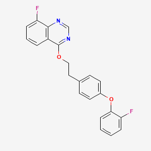 molecular formula C22H16F2N2O2 B14283676 Quinazoline, 8-fluoro-4-(2-(4-(2-fluorophenoxy)phenyl)ethoxy)- CAS No. 124429-21-6