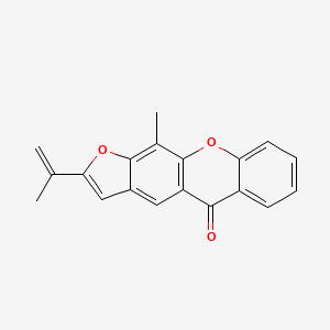 6H-Furo(3,2-b)xanthen-5-one, 11-methyl-2-(1-methylethenyl)-