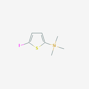 molecular formula C7H11ISSi B14283683 Silane, (5-iodo-2-thienyl)trimethyl- CAS No. 135597-96-5