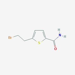 molecular formula C7H8BrNOS B14283712 5-(2-Bromoethyl)thiophene-2-carboxamide CAS No. 137375-11-2