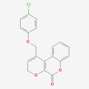 1-[(4-Chlorophenoxy)methyl]pyrano[2,3-c][1]benzopyran-5(3H)-one