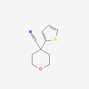 molecular formula C10H11NOS B1428372 4-(2-噻吩基)四氢-2H-吡喃-4-腈 CAS No. 880166-17-6