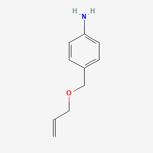 molecular formula C10H13NO B1428373 苯胺，4-[(2-丙烯-1-基氧基)甲基]- CAS No. 235415-71-1