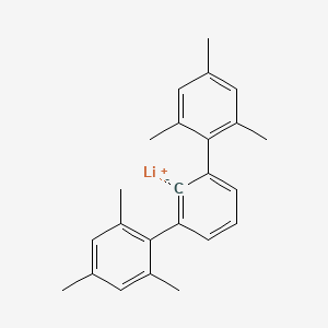 molecular formula C24H25Li B14283751 lithium;1,3,5-trimethyl-2-[3-(2,4,6-trimethylphenyl)benzene-2-id-1-yl]benzene CAS No. 164356-88-1