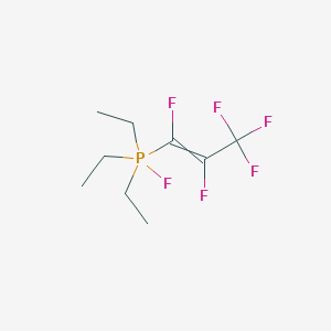 molecular formula C9H15F6P B14283770 Triethyl(fluoro)(1,2,3,3,3-pentafluoroprop-1-en-1-yl)-lambda~5~-phosphane CAS No. 120154-83-8