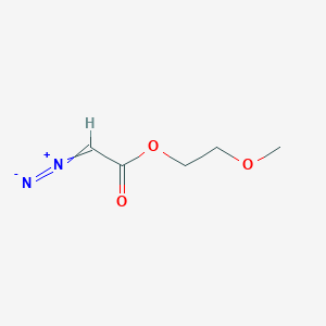 molecular formula C5H8N2O3 B14283790 2-Diazonio-1-(2-methoxyethoxy)ethen-1-olate CAS No. 137008-41-4