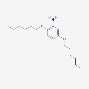 molecular formula C18H31NO2 B14283812 2,5-Bis(hexyloxy)aniline CAS No. 159539-53-4