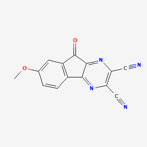 molecular formula C14H6N4O2 B14283826 7-Methoxy-9-oxo-9h-indeno[1,2-b]pyrazine-2,3-dicarbonitrile CAS No. 132286-19-2