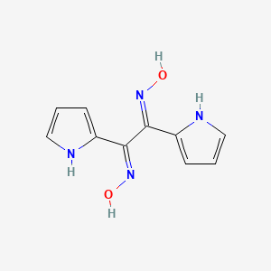 molecular formula C10H10N4O2 B14283828 (NE)-N-[(2E)-2-hydroxyimino-1,2-bis(1H-pyrrol-2-yl)ethylidene]hydroxylamine 