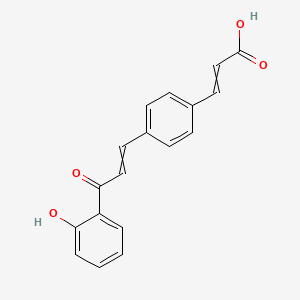 3-{4-[3-(2-Hydroxyphenyl)-3-oxoprop-1-en-1-yl]phenyl}prop-2-enoic acid