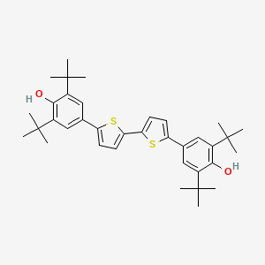 molecular formula C36H46O2S2 B14283855 4,4'-([2,2'-Bithiophene]-5,5'-diyl)bis(2,6-di-tert-butylphenol) CAS No. 121846-89-7