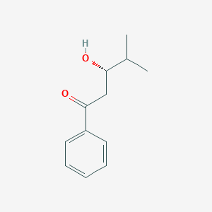 molecular formula C12H16O2 B14283899 1-Pentanone, 3-hydroxy-4-methyl-1-phenyl-, (3S)- CAS No. 157338-25-5