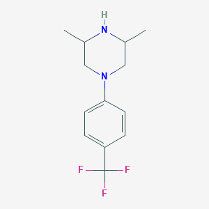 molecular formula C13H17F3N2 B1428393 3,5-Dimethyl-1-[4-(trifluoromethyl)phenyl]piperazine CAS No. 1503801-78-2