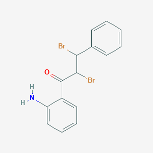 molecular formula C15H13Br2NO B14283945 1-(2-Aminophenyl)-2,3-dibromo-3-phenylpropan-1-one CAS No. 124856-94-6