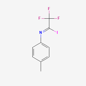 molecular formula C9H7F3IN B14283949 Ethanimidoyl iodide, 2,2,2-trifluoro-N-(4-methylphenyl)- CAS No. 134481-25-7