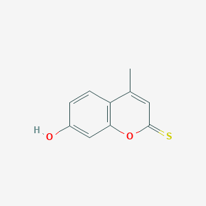 molecular formula C10H8O2S B14283979 4-Methyl-2-sulfanyl-7H-1-benzopyran-7-one CAS No. 132220-03-2