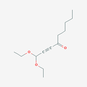 molecular formula C13H22O3 B14284006 2-Nonyn-4-one, 1,1-diethoxy- CAS No. 122077-89-8