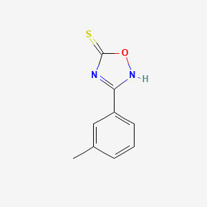 molecular formula C9H8N2OS B1428401 3-(3-甲基苯基)-1,2,4-噁二唑-5-硫醇 CAS No. 1343700-58-2