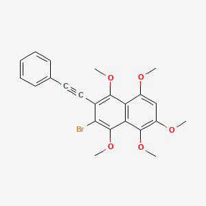 3-Bromo-1,4,5,6,8-pentamethoxy-2-(phenylethynyl)naphthalene