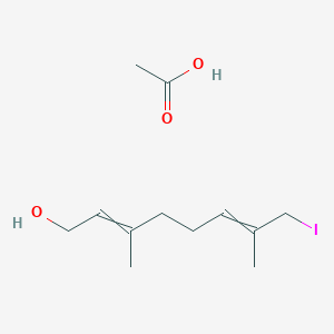 Acetic acid;8-iodo-3,7-dimethylocta-2,6-dien-1-ol