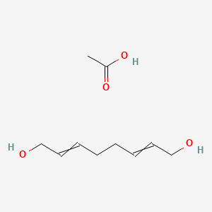 molecular formula C10H18O4 B14284060 Acetic acid;octa-2,6-diene-1,8-diol CAS No. 127635-22-7