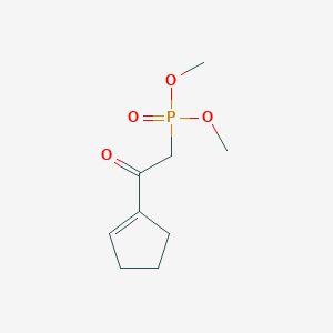 molecular formula C9H15O4P B14284077 Dimethyl [2-(cyclopent-1-en-1-yl)-2-oxoethyl]phosphonate CAS No. 139930-58-8