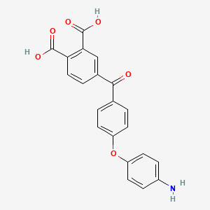 molecular formula C21H15NO6 B14284103 4-[4-(4-Aminophenoxy)benzoyl]benzene-1,2-dicarboxylic acid CAS No. 138455-20-6