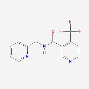 molecular formula C13H10F3N3O B14284113 3-Pyridinecarboxamide, N-(2-pyridinylmethyl)-4-(trifluoromethyl)- CAS No. 164149-37-5