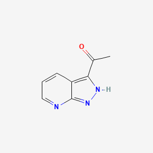 molecular formula C8H7N3O B1428414 1-(1H-吡唑并[3,4-b]吡啶-3-基)乙酮 CAS No. 889451-31-4