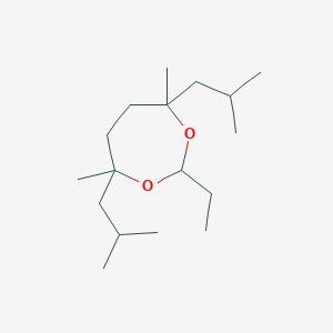 molecular formula C17H34O2 B14284143 2-Ethyl-4,7-dimethyl-4,7-bis(2-methylpropyl)-1,3-dioxepane CAS No. 144217-43-6