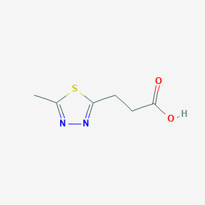 molecular formula C6H8N2O2S B1428415 3-(5-甲基-1,3,4-噻二唑-2-基)丙酸 CAS No. 205383-48-8