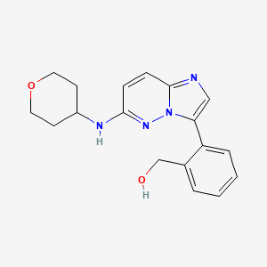 molecular formula C18H20N4O2 B1428416 [2-[6-(氧杂-4-ylamino)咪唑并[1,2-b]哒嗪-3-基]苯基]甲醇 CAS No. 1012344-43-2