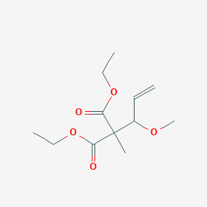 molecular formula C12H20O5 B14284162 Propanedioic acid, (1-methoxy-2-propenyl)methyl-, diethyl ester CAS No. 163271-99-6