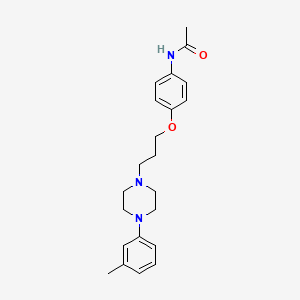 molecular formula C22H29N3O2 B14284174 Acetamide, N-[4-[3-[4-(3-methylphenyl)-1-piperazinyl]propoxy]phenyl]- CAS No. 159535-32-7