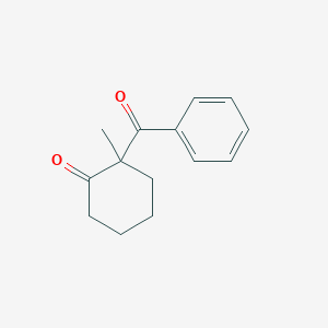 molecular formula C14H16O2 B14284193 2-Benzoyl-2-methylcyclohexan-1-one CAS No. 128402-06-2