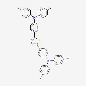 molecular formula C44H38N2S B14284204 N,N'-[Thiene-2,5-diyldi(4,1-phenylene)]bis[4-methyl-N-(4-methylphenyl)aniline] CAS No. 124613-45-2