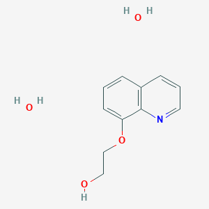 molecular formula C11H15NO4 B14284230 2-Quinolin-8-yloxyethanol;dihydrate CAS No. 138647-38-8