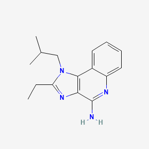 molecular formula C16H20N4 B14284237 1H-Imidazo[4,5-c]quinolin-4-amine, 2-ethyl-1-(2-methylpropyl)- CAS No. 149876-20-0