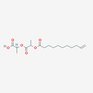 molecular formula C17H28O6 B14284239 2-({2-[(Undec-10-enoyl)oxy]propanoyl}oxy)propanoic acid CAS No. 137371-52-9