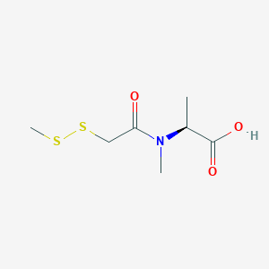 molecular formula C7H13NO3S2 B14284248 L-Alanine, N-methyl-N-[(methyldithio)acetyl]- CAS No. 138148-61-5