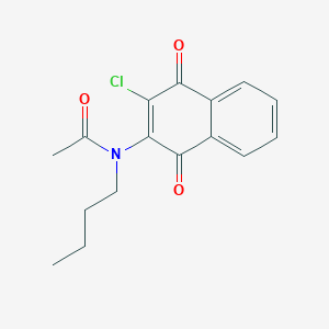 molecular formula C16H16ClNO3 B14284251 N-Butyl-N-(3-chloro-1,4-dioxo-1,4-dihydronaphthalen-2-yl)acetamide CAS No. 139478-06-1