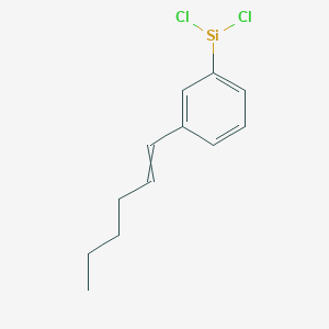 molecular formula C12H15Cl2Si B14284274 Dichloro[3-(hex-1-en-1-yl)phenyl]silyl CAS No. 124584-16-3